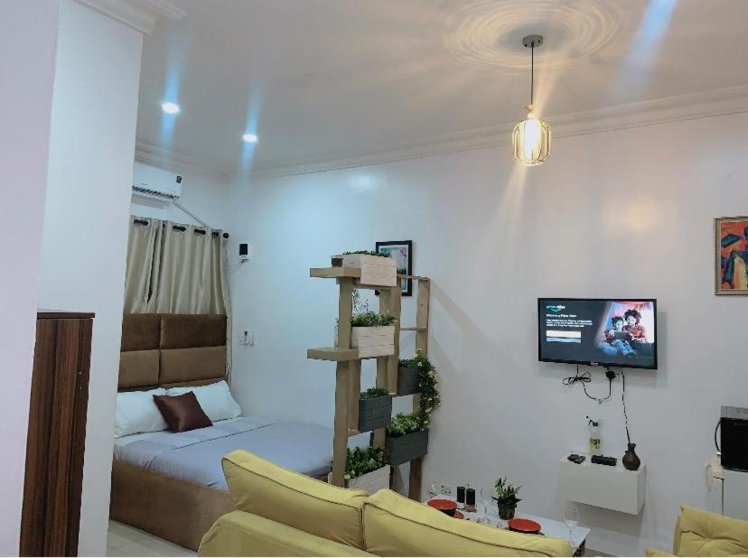 Апартаменты Cozy Studio Unit In Lekki Phase 1 - Kitchen, 24-7 Light, Wifi, Netflix Лагос Экстерьер фото